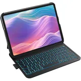 Inateck iPad 11(A16) Hülle mit Tastatur, iPad 10 Gen. Hülle mit Tastatur, für iPad Air 11" M4/ M3/M2 (2026/2025/2024),Air 5/4, Pro 11,QWERTZ,Ultraleichte Tastatur mit Stifthalter,AirTap BK2007