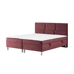 Boxbett mit Bettkasten Adria , rot , Maße (cm): H: 110