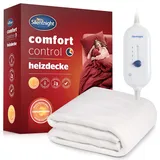 SILENTNIGHT HOUBEN Silentnight Comfort Control Wärmeunterbett 150x160cm | Heizdecke Bett mit 3 Heizstufen, Ultraschnelles, Aufheizen Elastische Bander Waschmaschinen Waschbar | Heizunterlage Bett Heizmatte | 150x160cm