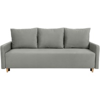 Mid.you Schlafsofa, Grau, Textil, Buche, 2-Sitzer, Füllung: Komfortschaum, Silikon, 208x92x90 cm, Made in EU, Liegefunktion, Kinder- & Jugendzimmer, Jugendmöbel, Jugendsofas