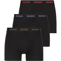 Hugo Boxershorts mit elastischem Logo-Bund im 3er-Pack, Black, S
