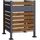 Wiltec Mülltonnenzaun Holzoptik 60-240 l grau
