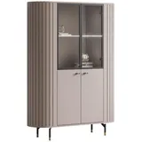 lookway Vitrine Elodie 112 x 40 x 155 cm Kaschmir