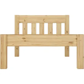 Erst-Holz Jugendbett Einzelbett 80 x 200 cm Kiefer massiv braun lackiert