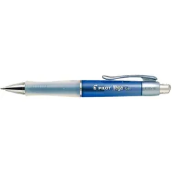 Pilot Gelschreiber VEGA blau Profil-Griff Druckmechanik schwarz schreibend