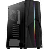 AeroCool Mecha ATX PC-Gehäuse, ARGB Front, Gehärtetes Glas, Lüfter 12cm