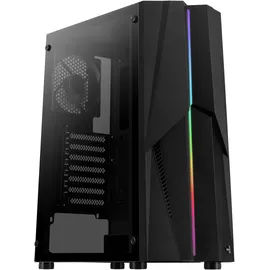 AeroCool Mecha ATX PC-Gehäuse, ARGB Front, Gehärtetes Glas, Lüfter 12cm