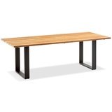 Niehoff Tisch Profilkufe anthrazit - 220 x 95 cm Teak geölt