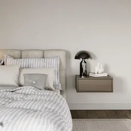 Selsey - Nachttisch Hängend mit Schublade, Holzoptik Walnuss, 50 cm