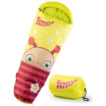 Skandika Kinderschlafsack - Sorgenfresser Molly - Camping - Outdoor - Mumie - Packtasche GELB No Size