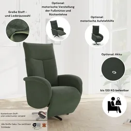 sit&more TV-Sessel Juma Kunstleder 75 x 110 x 82 cm rot mit Drehfunktion & Kopfteilverstellung