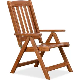 Konsimo Gartenmöbel-Set Hergestellt in EU und Handgefertigt "ALCES", braun, aus massivem Kiefernholz, 160/210x73x90 | 663x106x73 cm - Braun