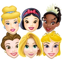 STAR CUTOUTS – stsmp50 – 6 Masken für Erwachsene verschiedenen Prinzessinnen – Disney – Einheitsgröße