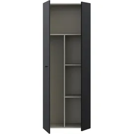 Forte NET106 Schrank 68,7 x 36,5 x 181,1 cm Schwarz