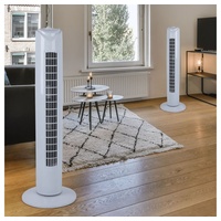 etc-shop Standventilator, Säulenventilator Turmventilator Kühltower Ventilator weiß