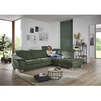 die planbar Ecksofa DIE PLANBAR "PP-LA23145 L-Form", moos, B:299cm H:88cm T:243cm, 100% recyceltes Polyester, Sofas, Ecksofa, inkl. Kopfpolsterverstellung, Federkernpolsterung