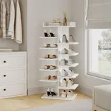 Vicco Schuhschrank Stepy 45 x 114 cm mit 10 Fächern / weiß