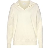 LASCANA Strickpullover »-Kapuzensweatshirt«, Gr. 36/38, cream, Gr.36/38