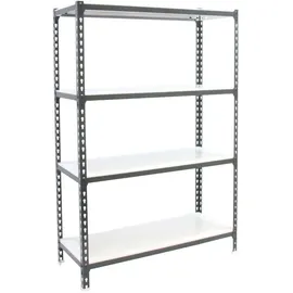 Proregal Schwerlastregal Mid Metal Shark HxBxT 150 x 110 x 40 cm Fachlast 200 kg Anthrazit-Weiß