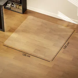Homcom Bodenschutzmatte 120 x 120 cm Transparent/Weiß
