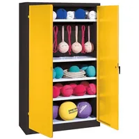 C+P Sportgeräteschrank mit Vollblech-Flügeltüren (Typ 2), HxBxT 195x120x50 cm,