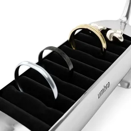 Umbra Dachsie Ringhalter, Moderner Ringhalter in Form eines Dackels für 9 Ringe, Chrom