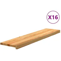 vidaXL Treppenstufen 16 Stk. 110x30x2 cm Massivholz Eiche