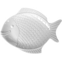 Holst Porzellan FISCH 40 Fischplatte/Fischteller Nemo 40 cm weiß, 40 x 29.5 x 4 cm