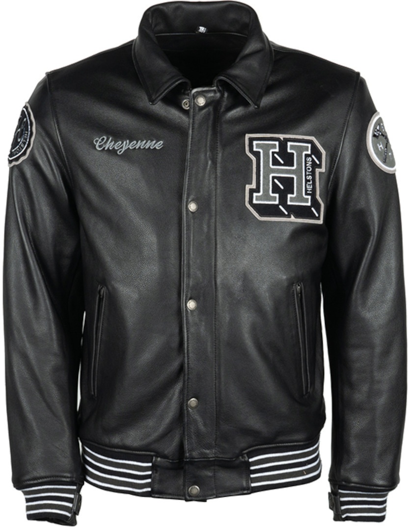 Helstons Cheyenne Motorfiets lederen jas, zwart, XL