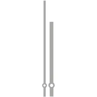 Selva Zeigerpaar für Funkuhren Balken chrom poliert Minutenzeiger-L:140mm Min.-Z.-Ø:3,5 Std.-Z.-Ø:5