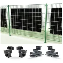 Ambiente Home Zaunklemmen Set 4 Stück schwarz für Solarmodule