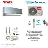 VIVAX R Design SILVER MIRROR 12000 BTU + 2 m Komplett SET Split Klimaanlage A+++
