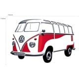 VW Collection Wandtattoo VW T1 classic rot