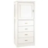 Casamia Highboard Highboard Casaventi 1-türig 4 Schubladen Pinie Massivholz