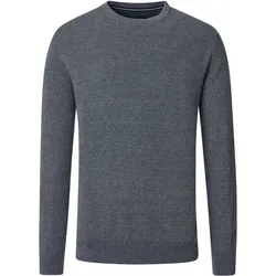 Strickpullover CASAMODA "CASAMODA Pullover uni", Herren, Gr. L, grau, 100% Baumwolle, Pullover