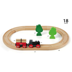 BRIO® Spielzeugeisenbahn-Set Brio Eisenbahn Classic Set Bahn Starterset 18 Teile 33042