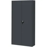Jan Nowak Werkzeugschrank TC007 Werkstattschrank Garagenschrank 7 Schubladen Perforierte Rückwand Flügeltüren Pulverbeschichtet Metall 185 cm x 92 cm x 50 cm (Anthrazit)