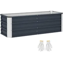 Outsunny Hochbeet 125 x 47 x 40 cm Kohlegrau
