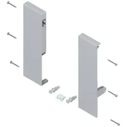 TANDEMBOX Fronthalter, Höhe D, für Innenauszug mit 1-fach Reling, links/rechts, für TANDEMBOX antaro, weissgrau