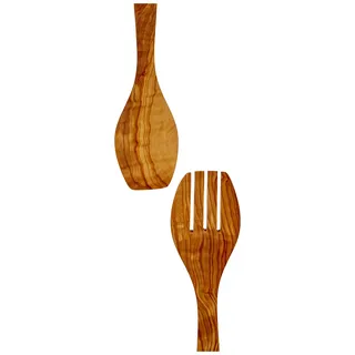 Metaltex Salatbesteck 30 cm Olivenholz, Braun