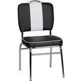 Wohnling Esszimmerstuhl WL1.716 schwarz, weiß Kunstleder