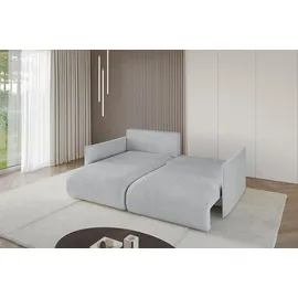 altdecor Ecksofa Cord 3-Sitzer Grau