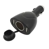 Aukson B65C Auto Ladegerät 2x USB Zigarettenanzünder Verteiler 12–24V schwarz