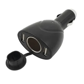 Aukson B65C Auto Ladegerät 2x USB Zigarettenanzünder Verteiler 12–24V schwarz