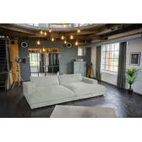 KAWOLA Big Sofa Madeline Cord hellgrau