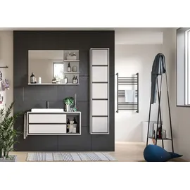 freiraum Spiegel >Jaru< in Grau / Spiegelfront - 100x69x16cm (BxHxT)