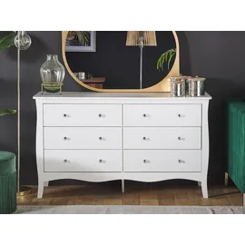 Beliani Kommode 130 x 75 x 40 cm Weiß