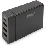 Digitus DA-10195 USB Ladegerät 72 W 1x USB-C®, 3x USB-A USB PD Schwarz Innenbereich USB Power Delivery (USB-PD)
