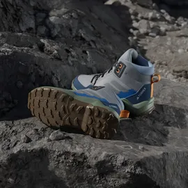adidas Kinder Multifunktionsschuhe Terrex Ax4r Mid, Wanderschuh - Grey Two / Reflective Silver / Glow Blue - 28 in Grau GRETWO/REFSIL/GLOBLU