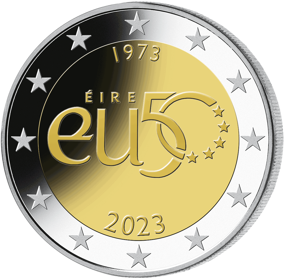 Irland 2023: 2 Euro Gedenkmünze "50. Jahrestag EU-Beitritt"